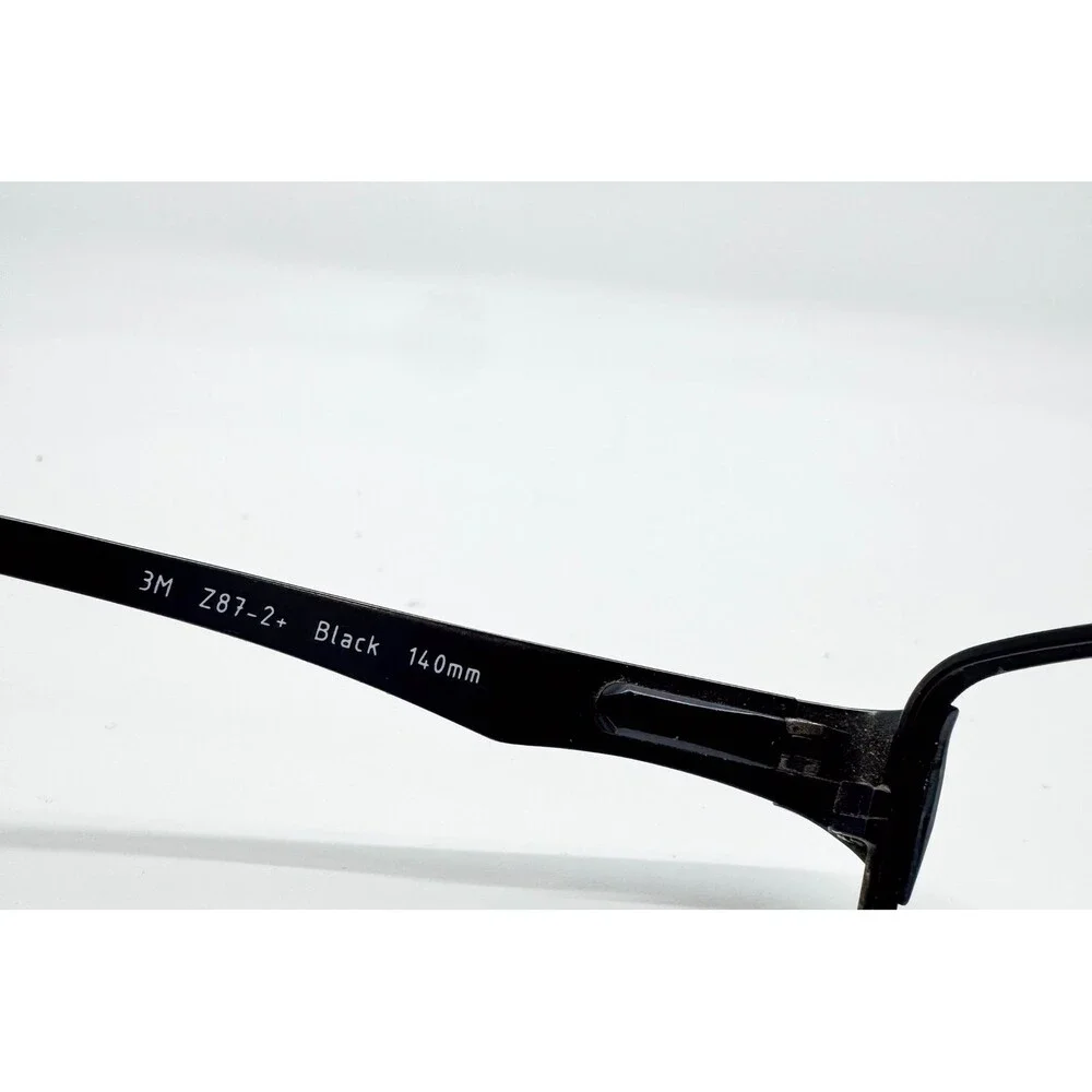 3M Urban 8 Safety Eyewear Mens Black Z87-2+ Rectangular Frames 55-18-140